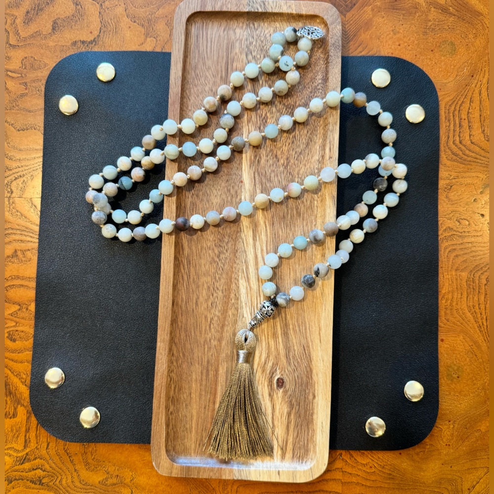 NWOT Beaded Mala Necklace with Tassel